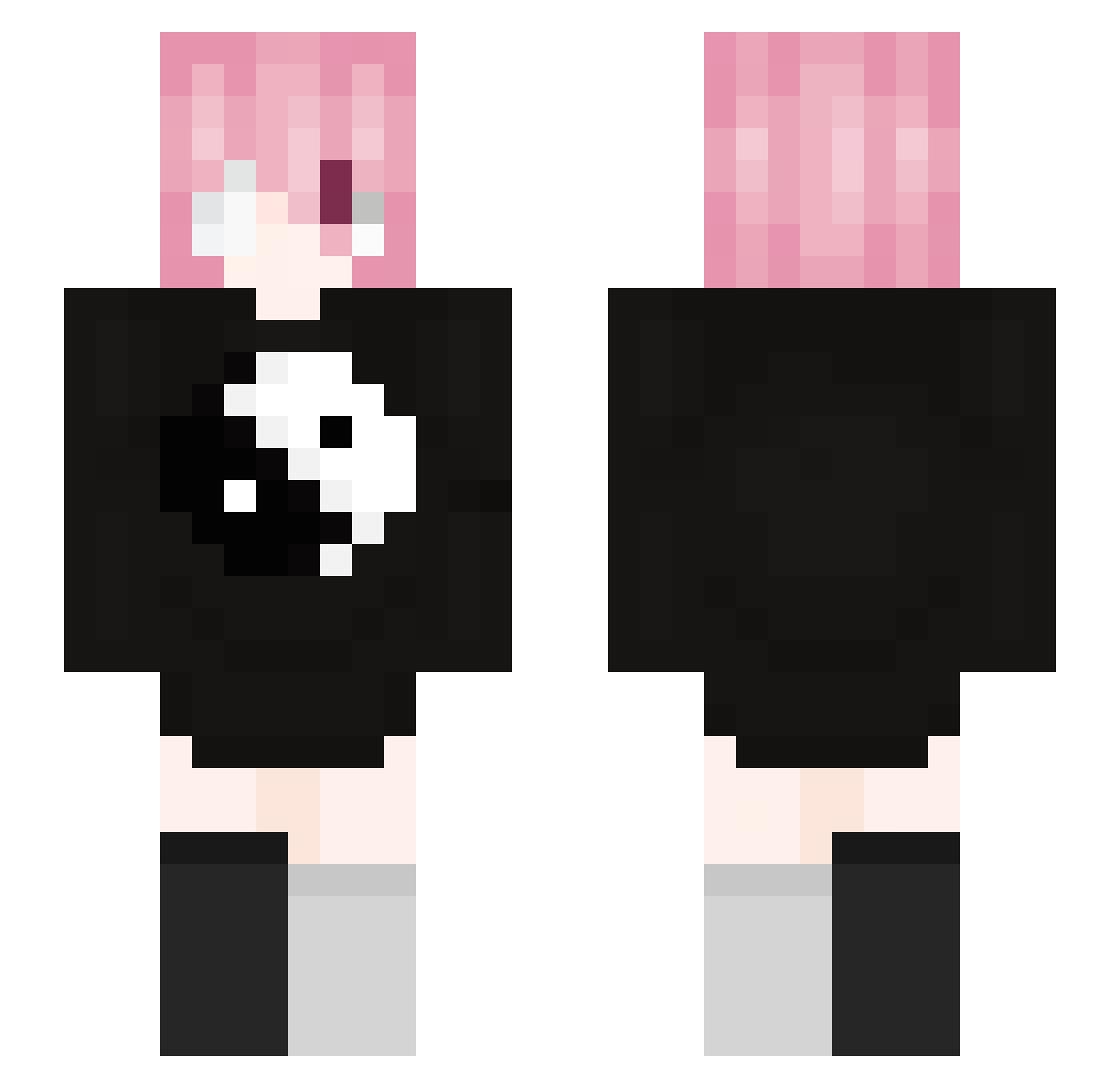 Kryren13 Minecraft skin, front and back view