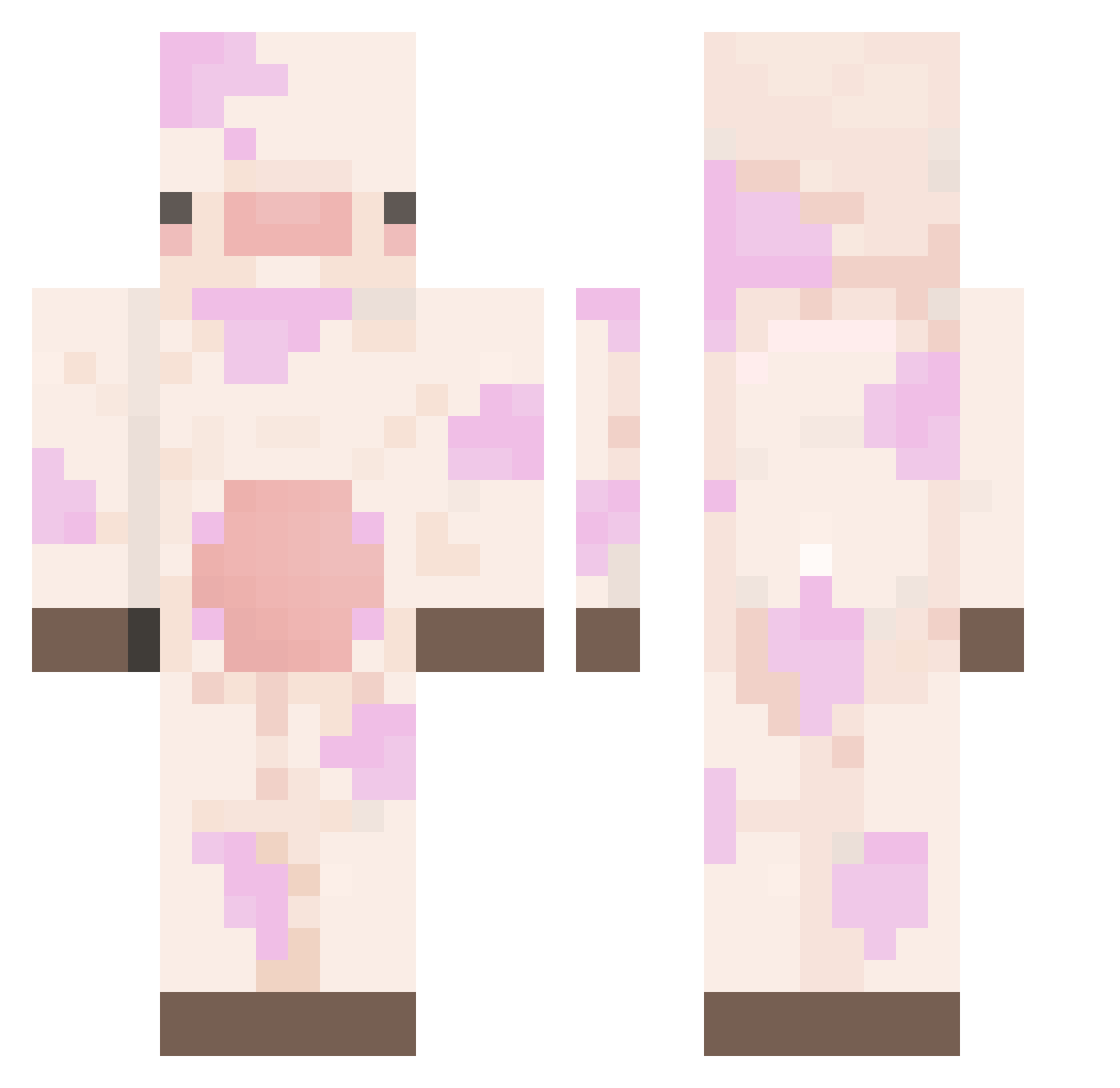 Felicity Minecraft skin, front and back view