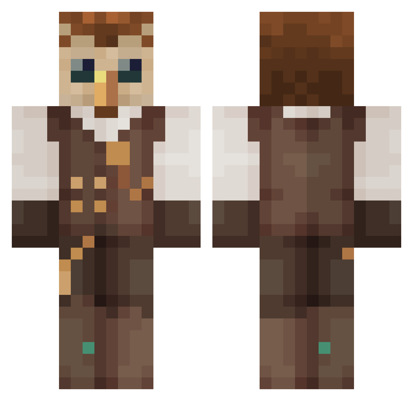 AKcel__ Minecraft skin, front and back view