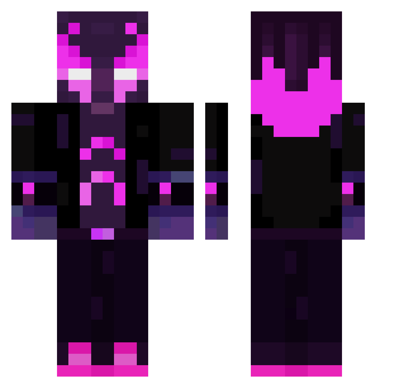 Reks112 Minecraft skin, front and back view