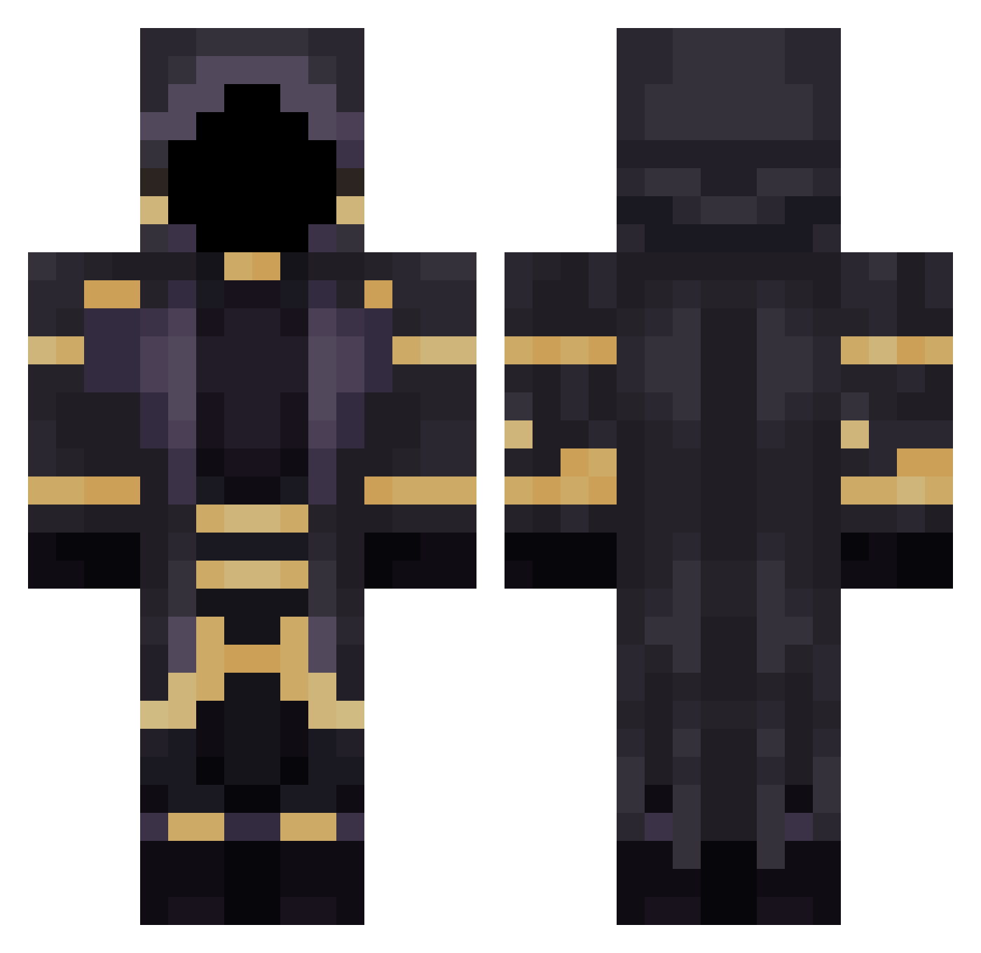 ShirouOne Minecraft skin, front and back view