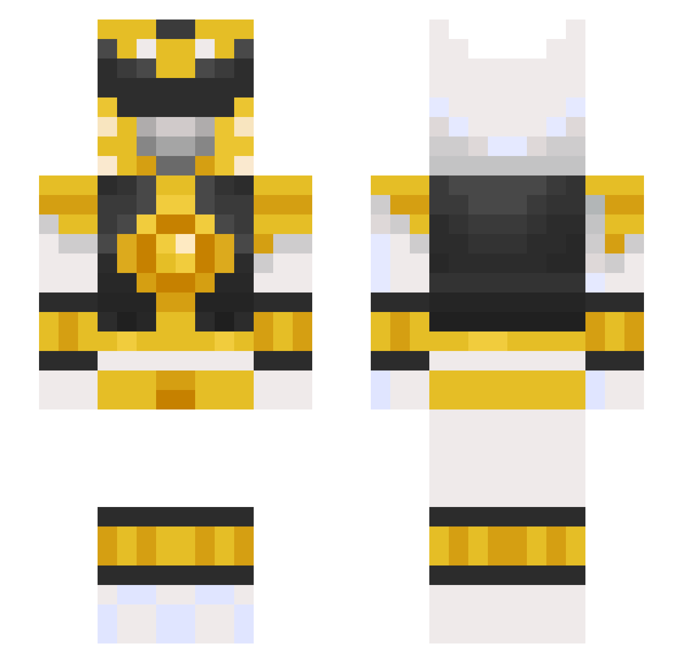 KamiNush Minecraft skin, front and back view