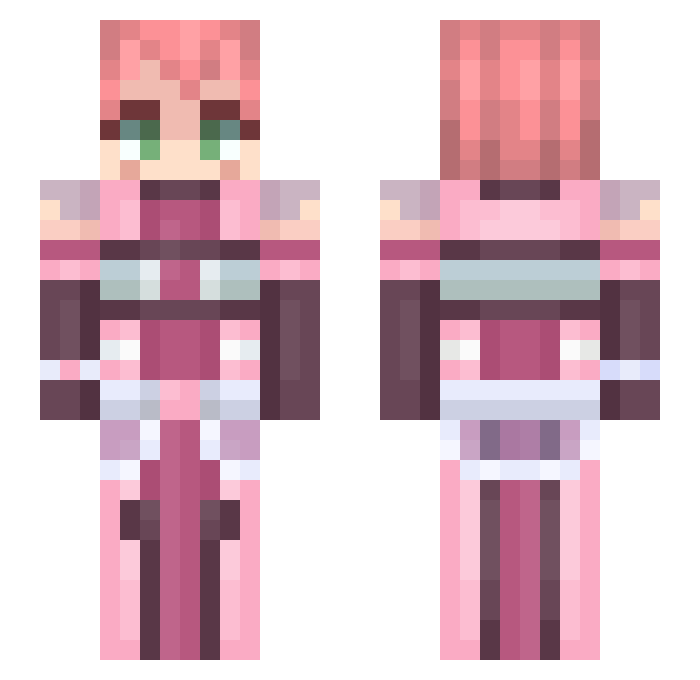 Poke06 Minecraft skin, front and back view