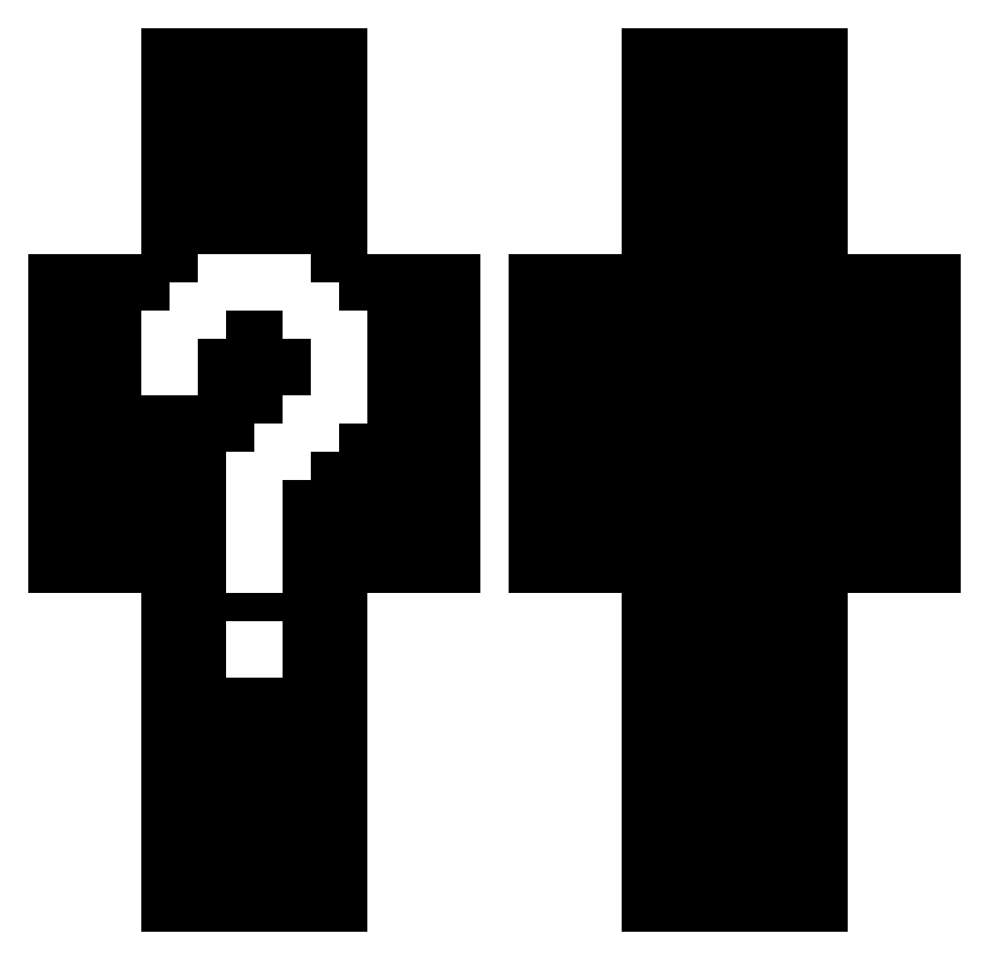 Unclothed Minecraft skin, front and back view