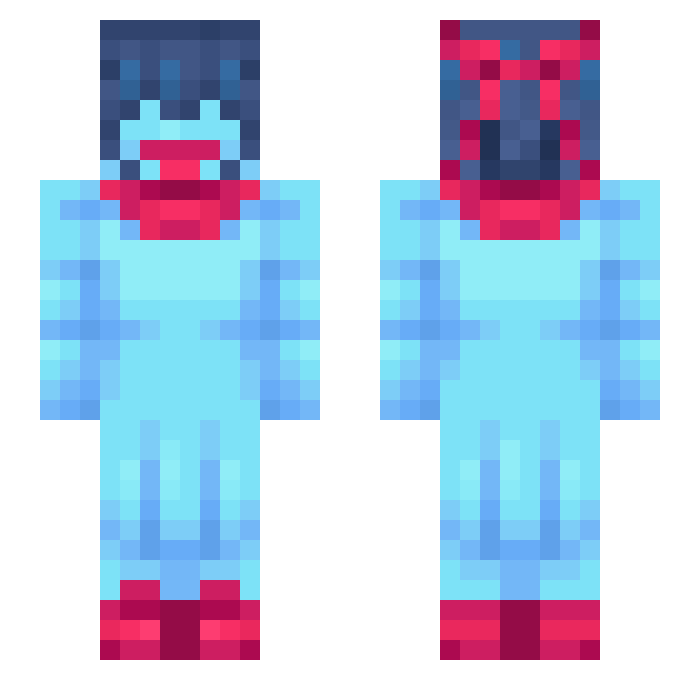 GD_ALTFIRE Minecraft skin, front and back view