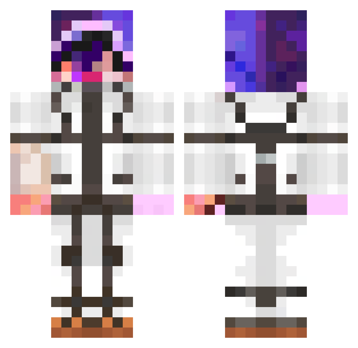 Marx_The_J3st3r Minecraft skin, front and back view