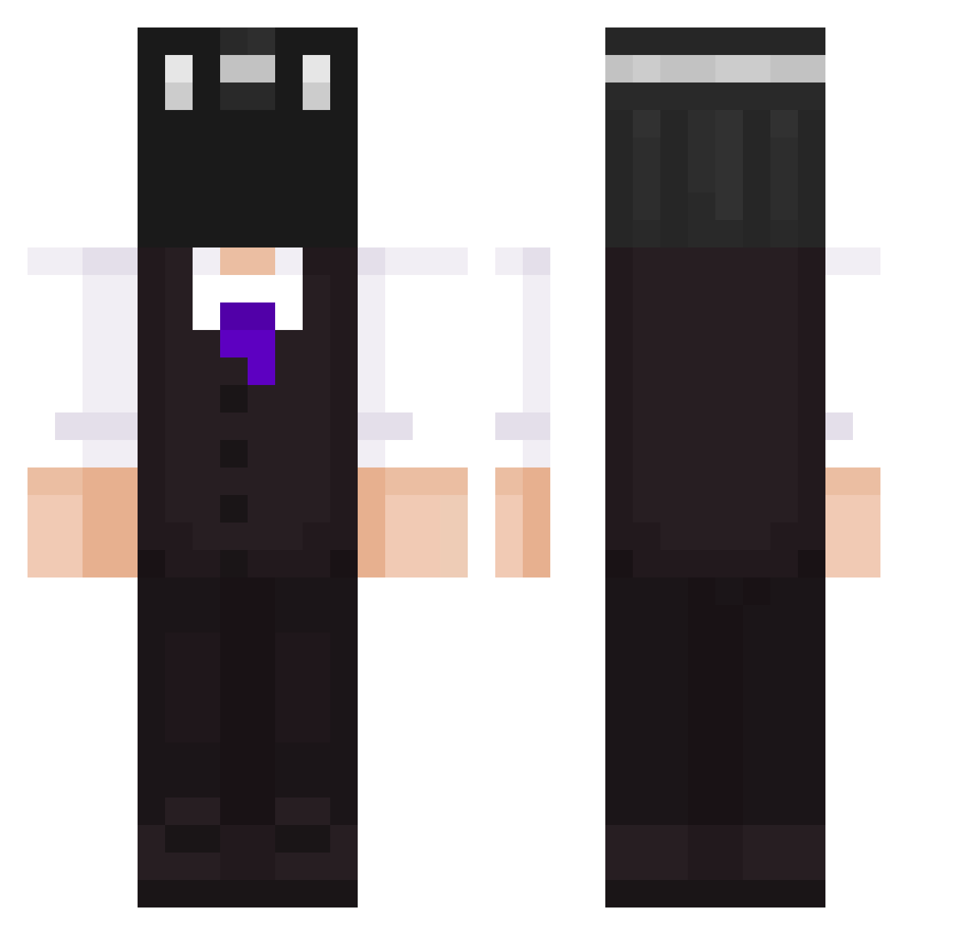 Enredoz_ Minecraft skin, front and back view