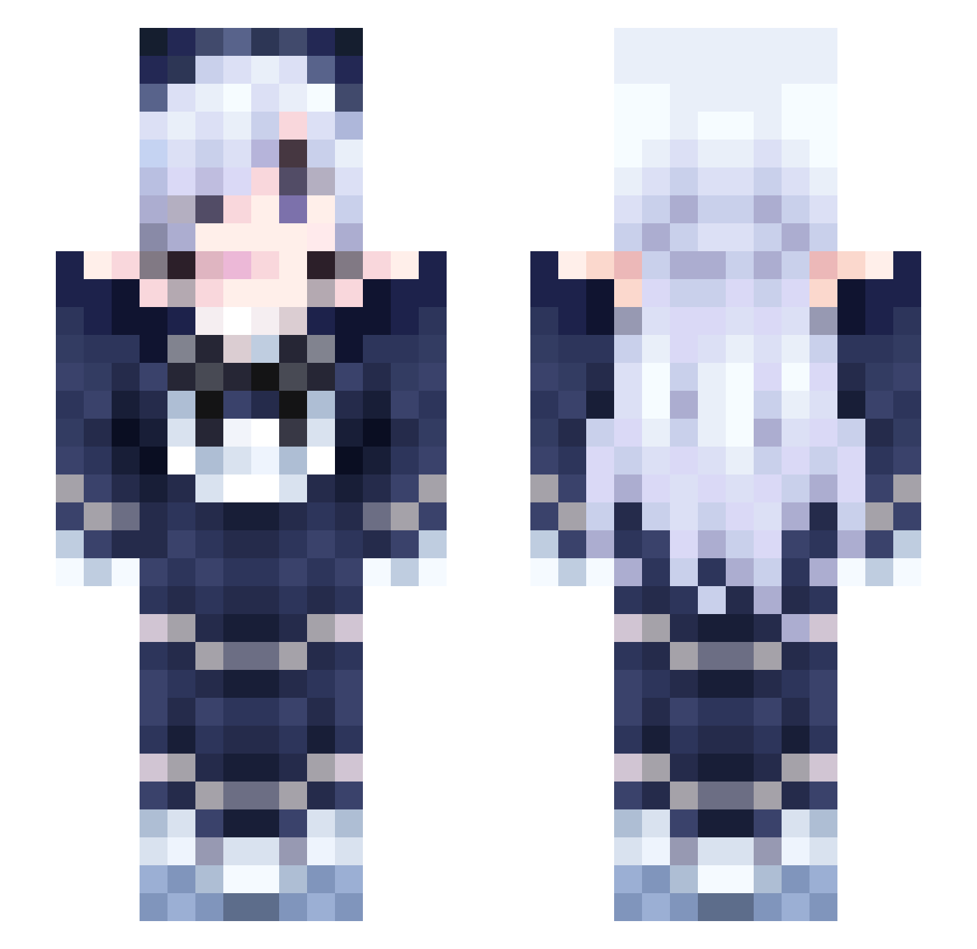 XIWEN_Shion Minecraft skin, front and back view
