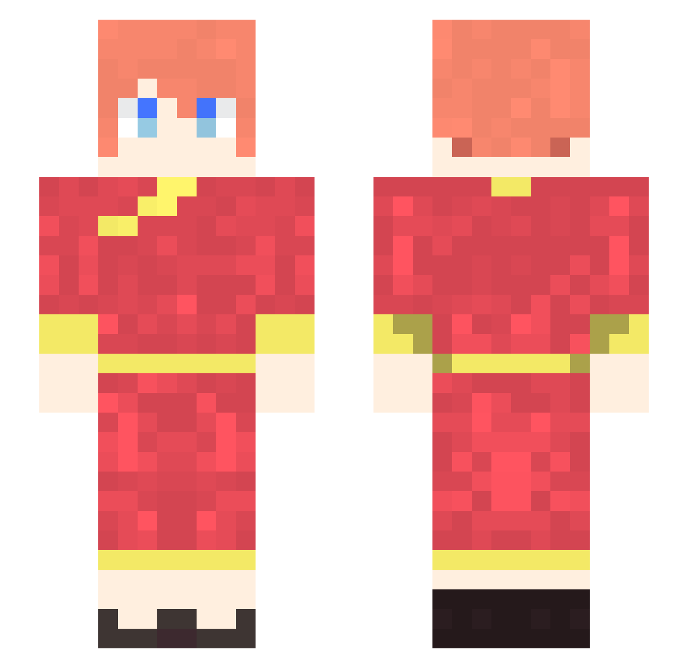 Kandelia Minecraft skin, front and back view
