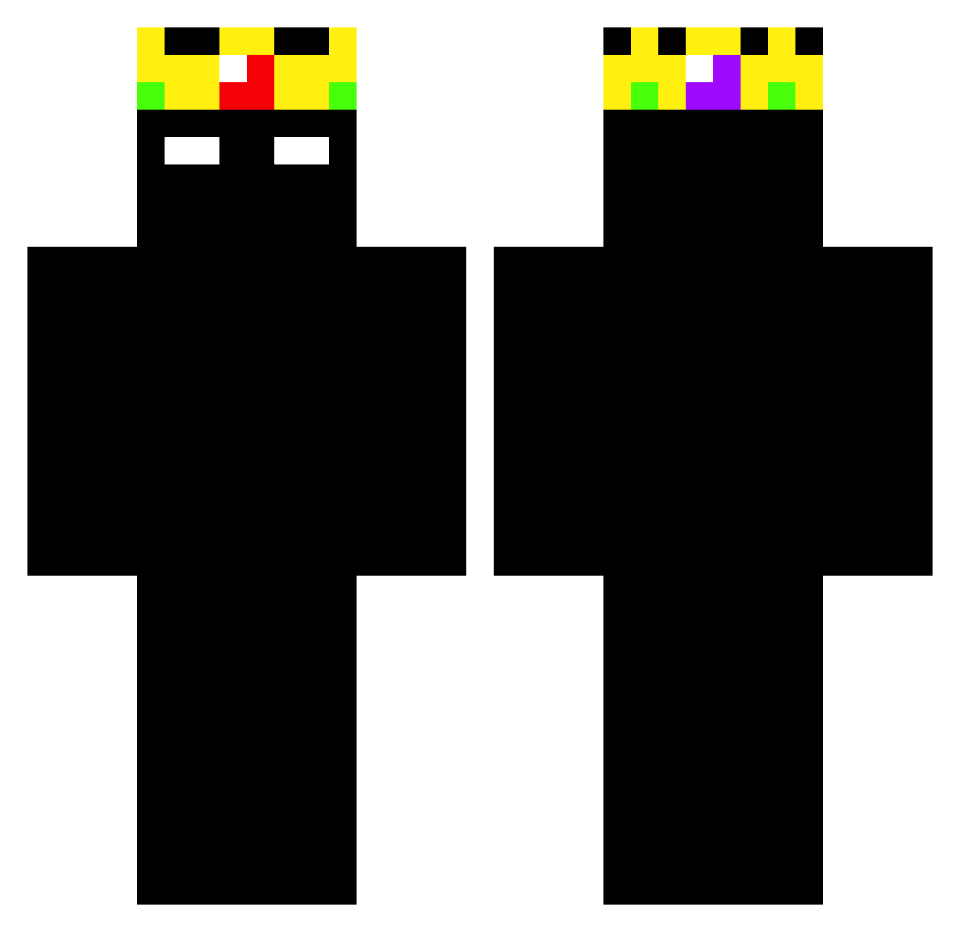Roboto_09 Minecraft skin, front and back view