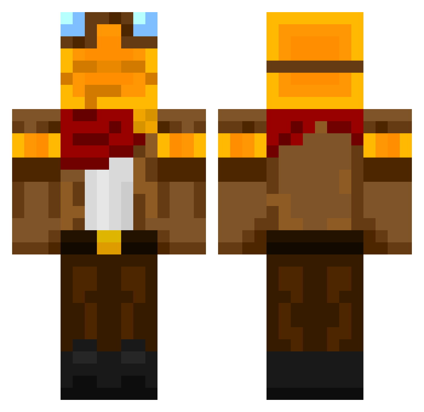 TheAlliumSys Minecraft skin, front and back view