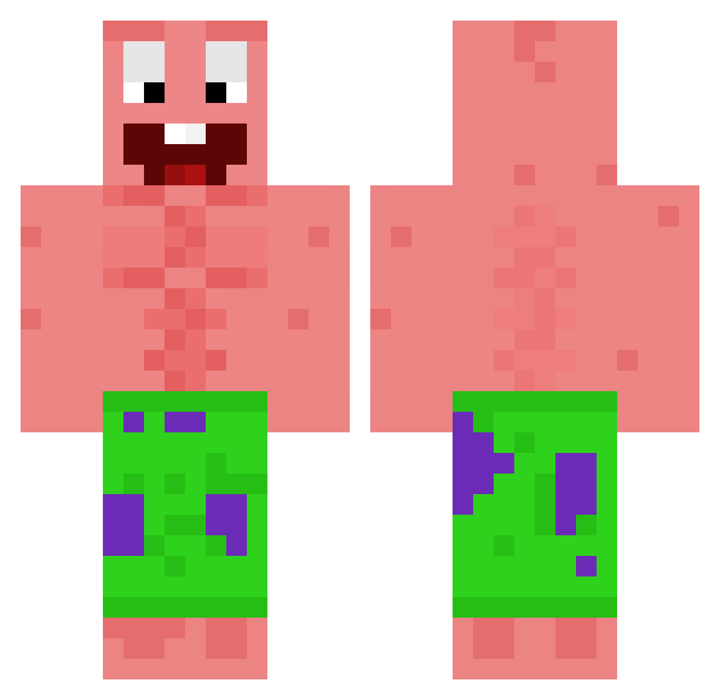 Zepek31tlse Minecraft skin, front and back view