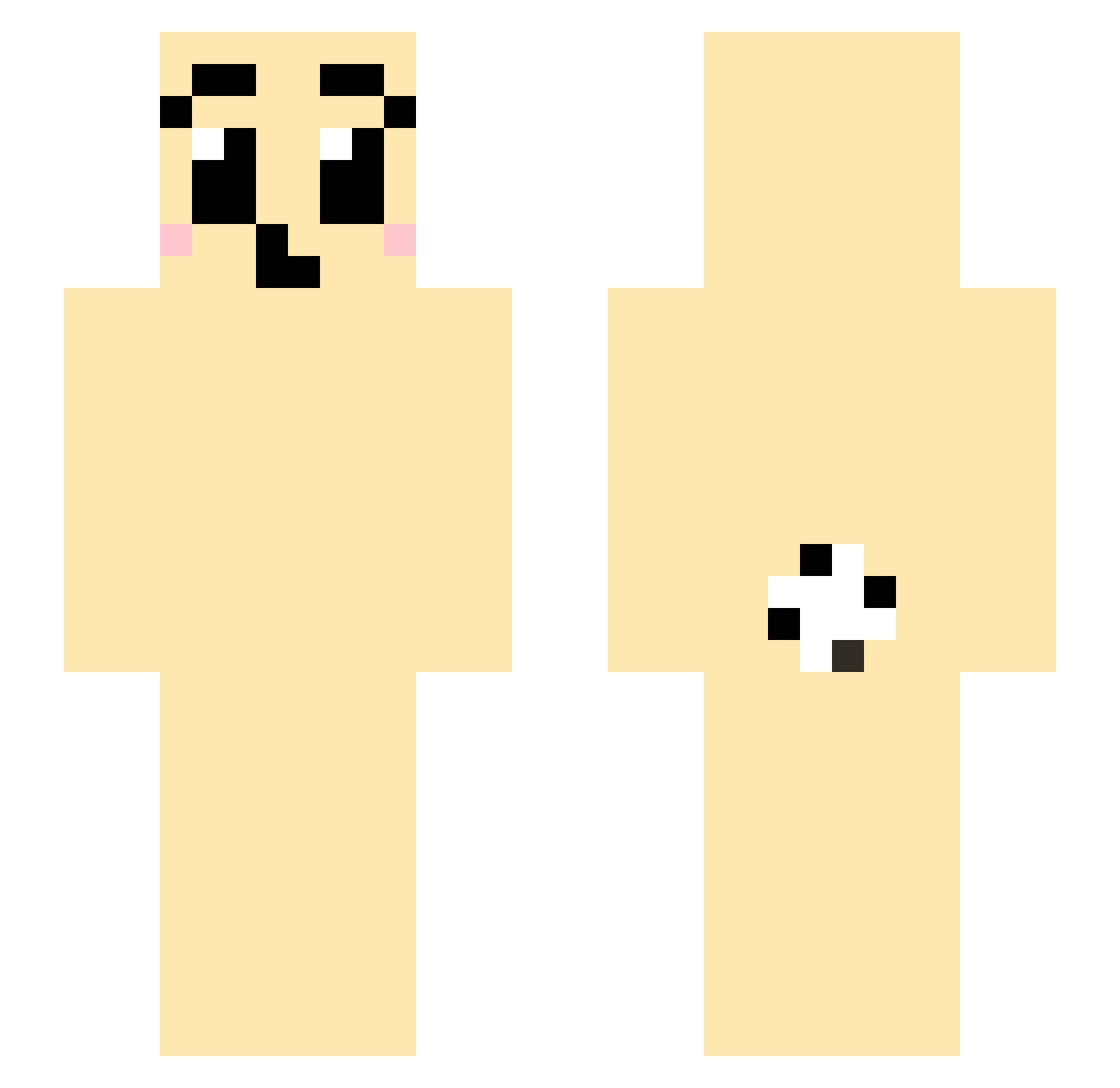 yuyusan11 Minecraft skin, front and back view