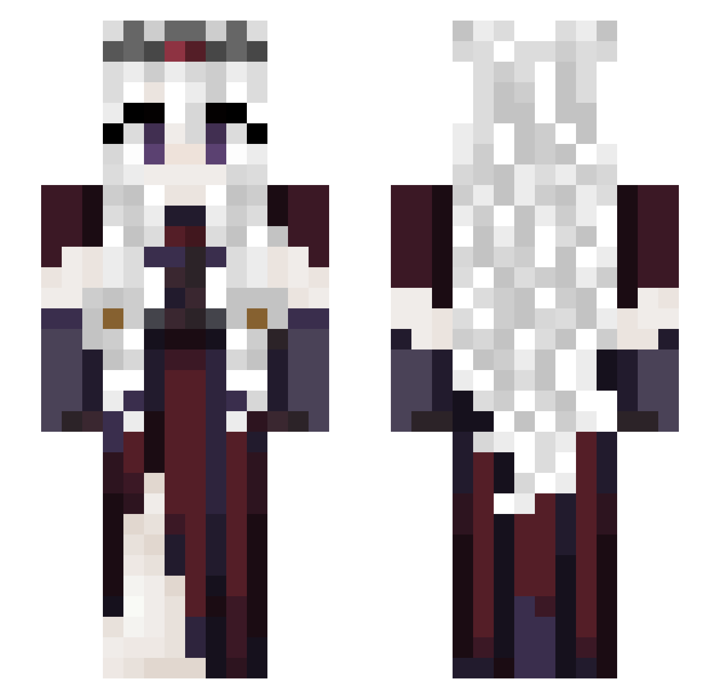 sixlistic Minecraft skin, front and back view