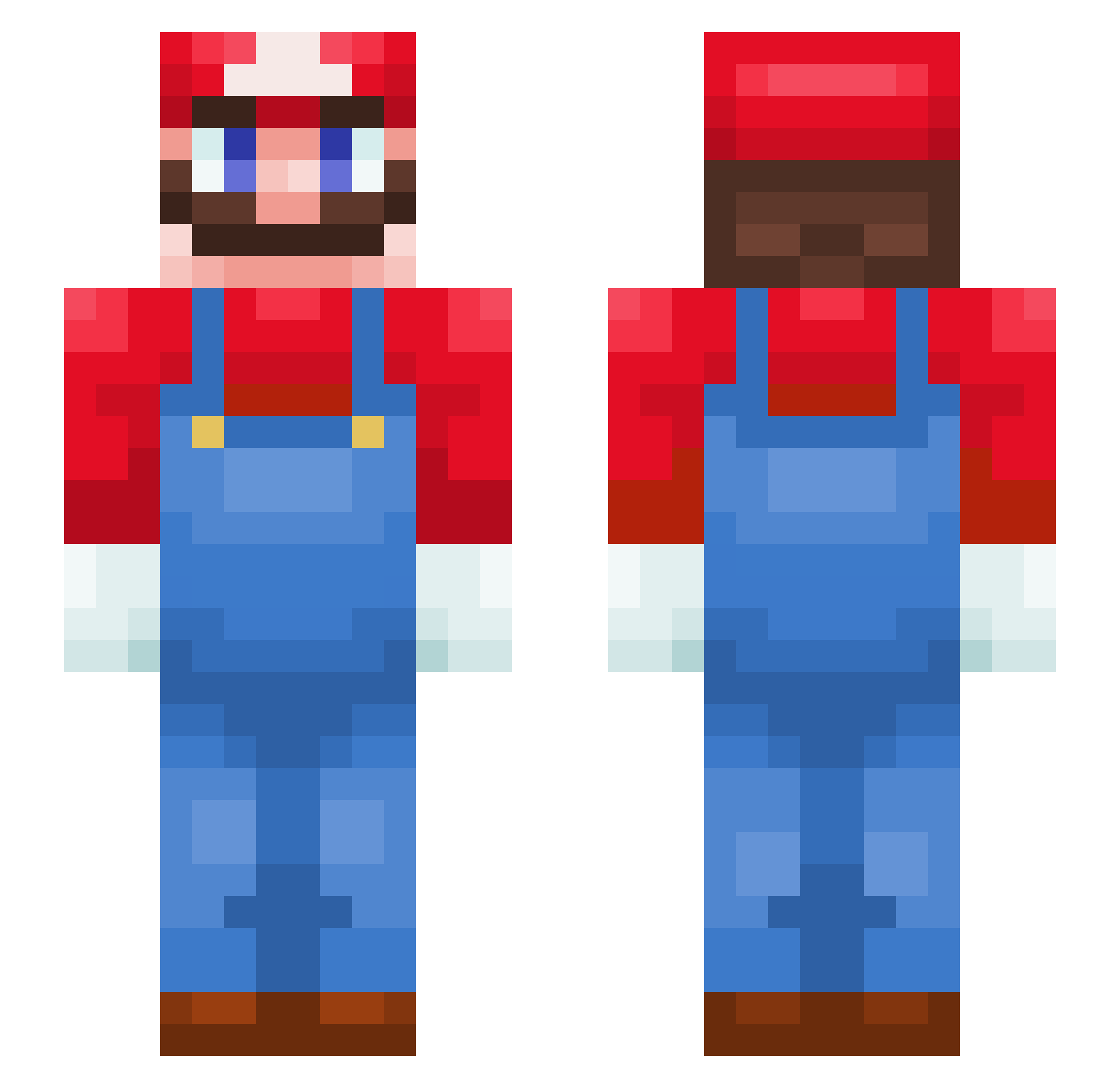 Wiatraczek Minecraft skin, front and back view