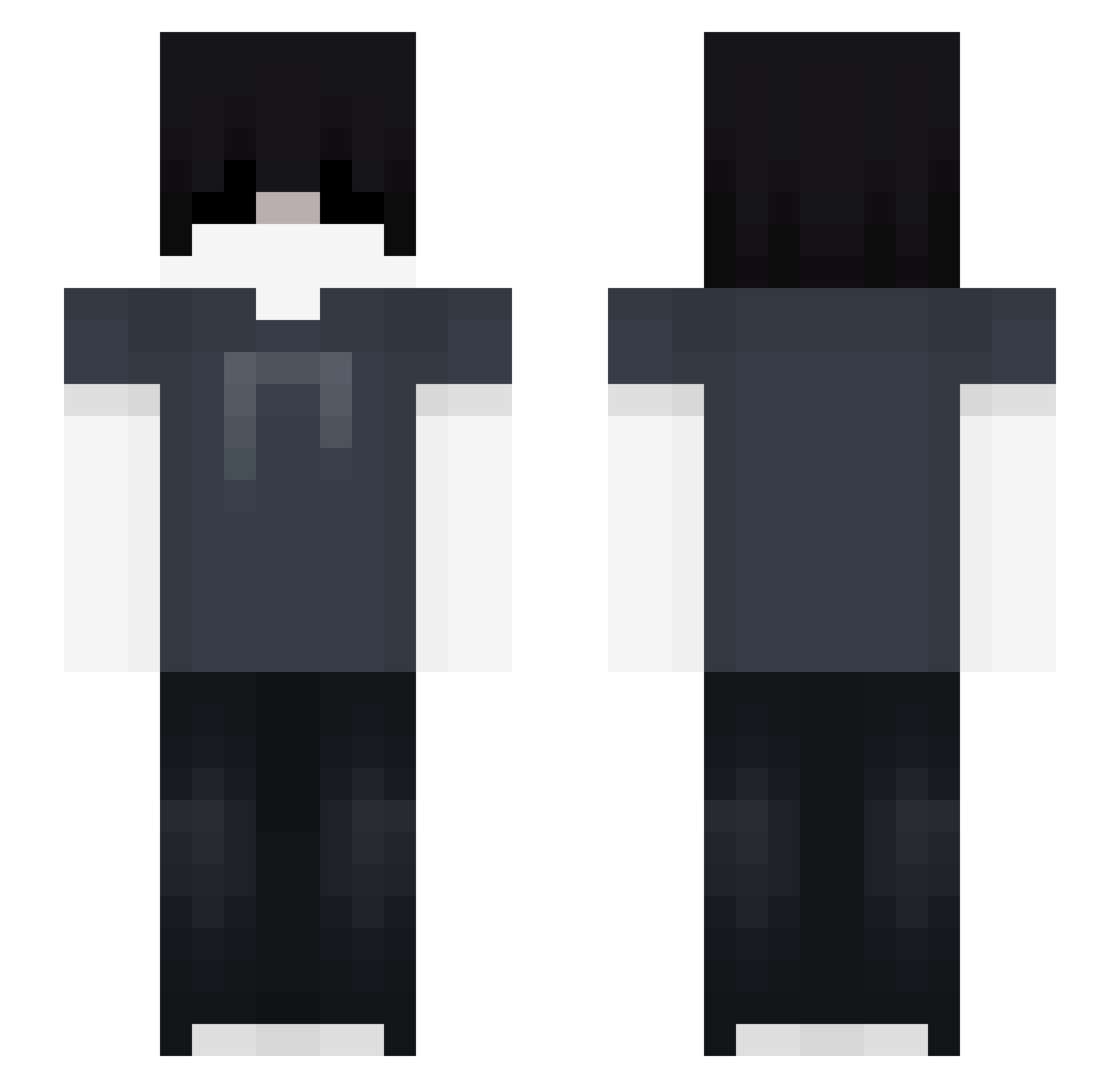 romantikal Minecraft skin, front and back view