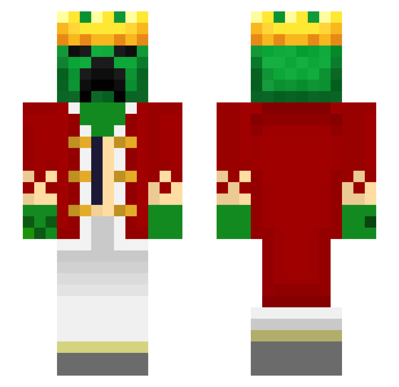 aspinal1 Minecraft skin, front and back view