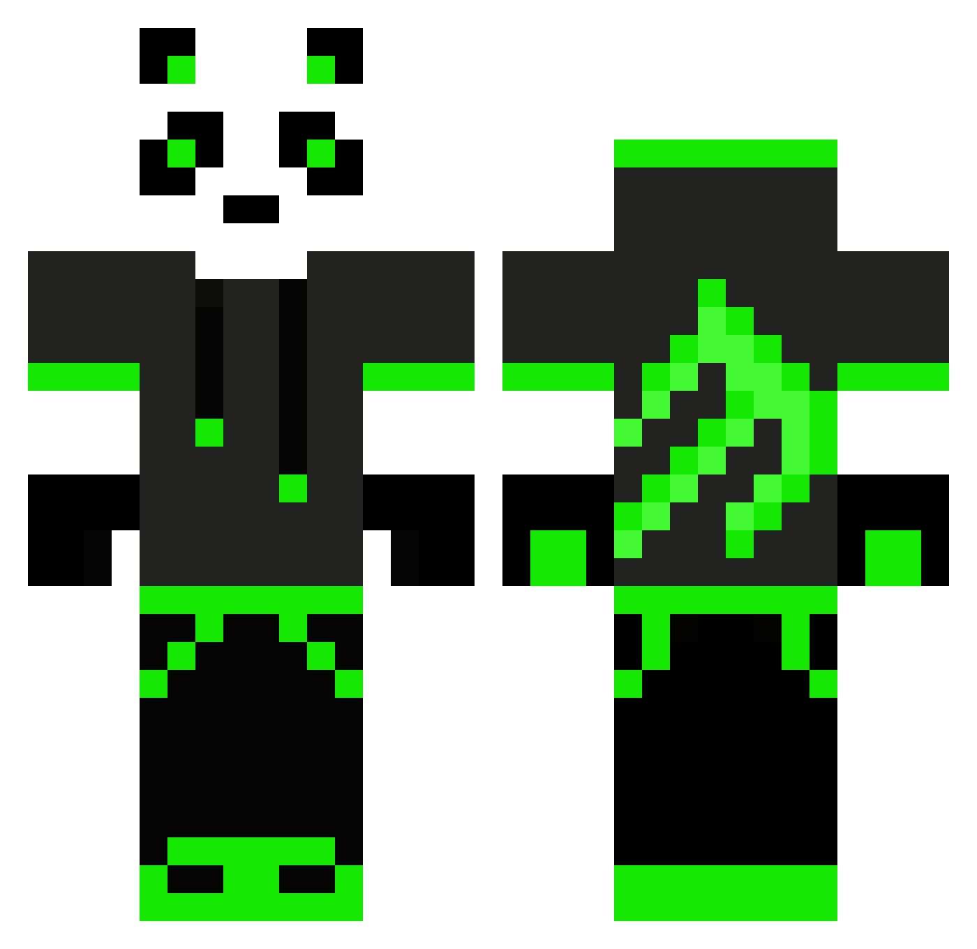scientologist Minecraft skin, front and back view