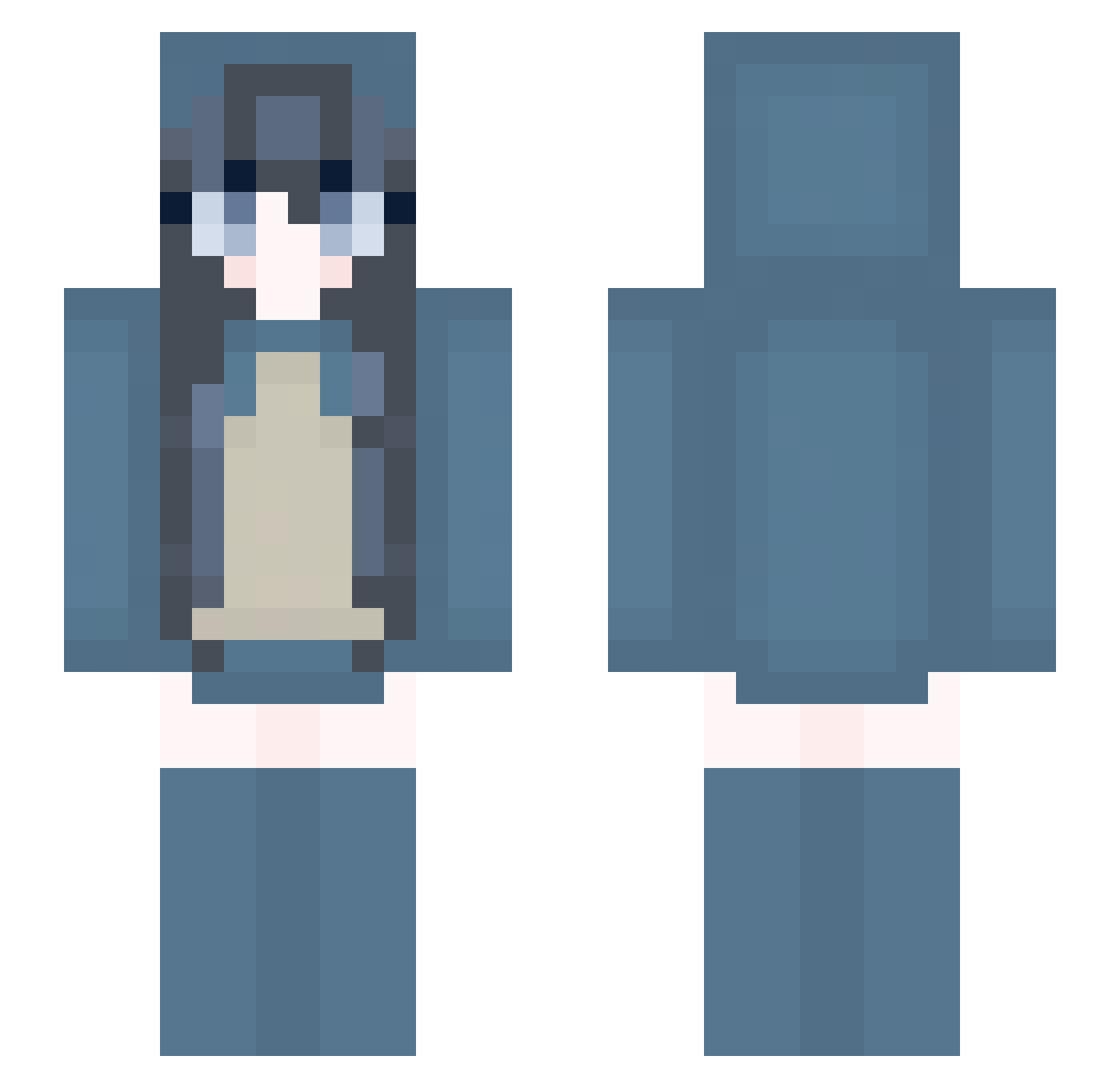 tsuchaii Minecraft skin, front and back view