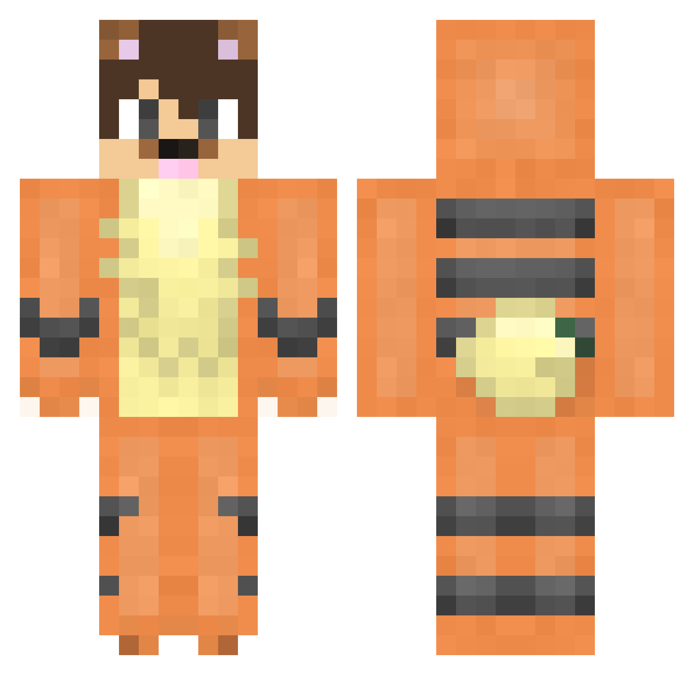 Breastplates Minecraft skin, front and back view