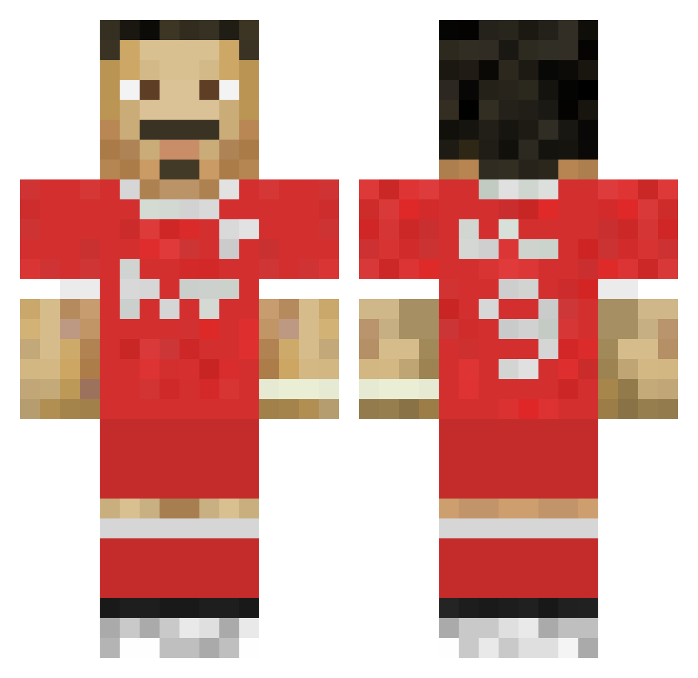 Haddis78 Minecraft skin, front and back view