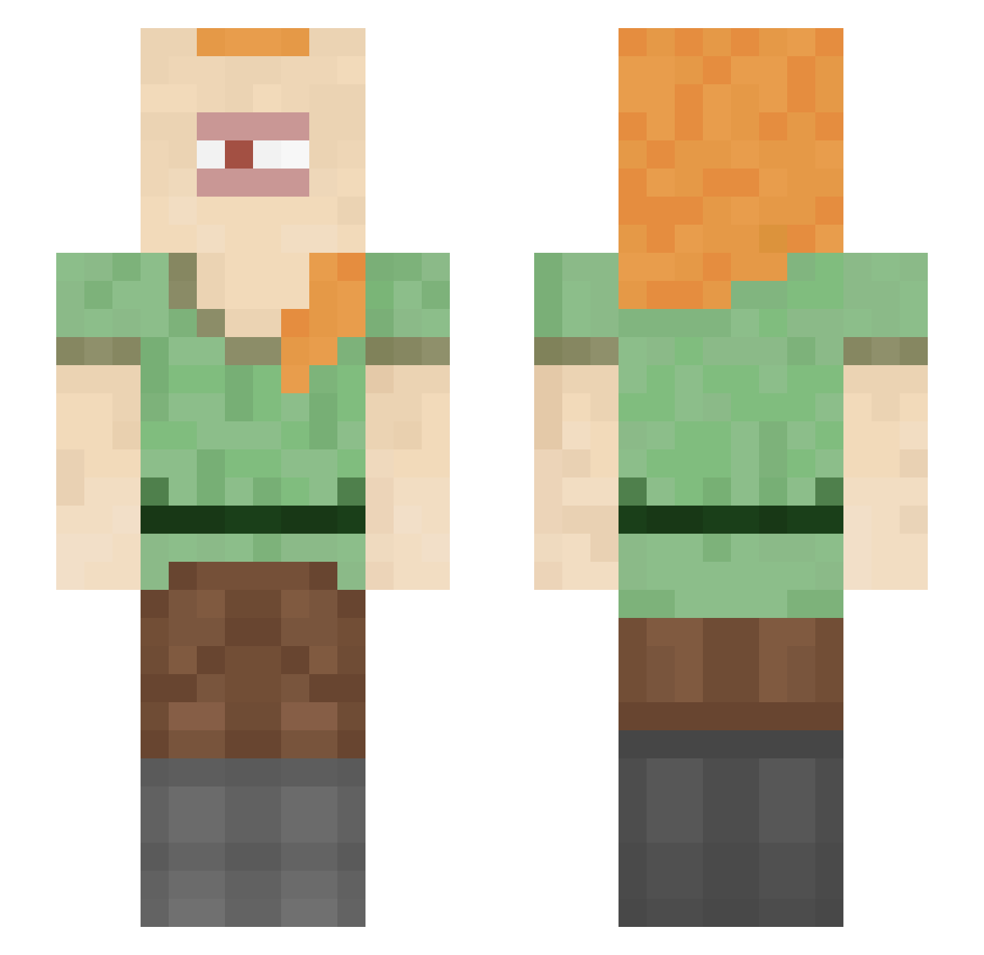 tiz_win Minecraft skin, front and back view