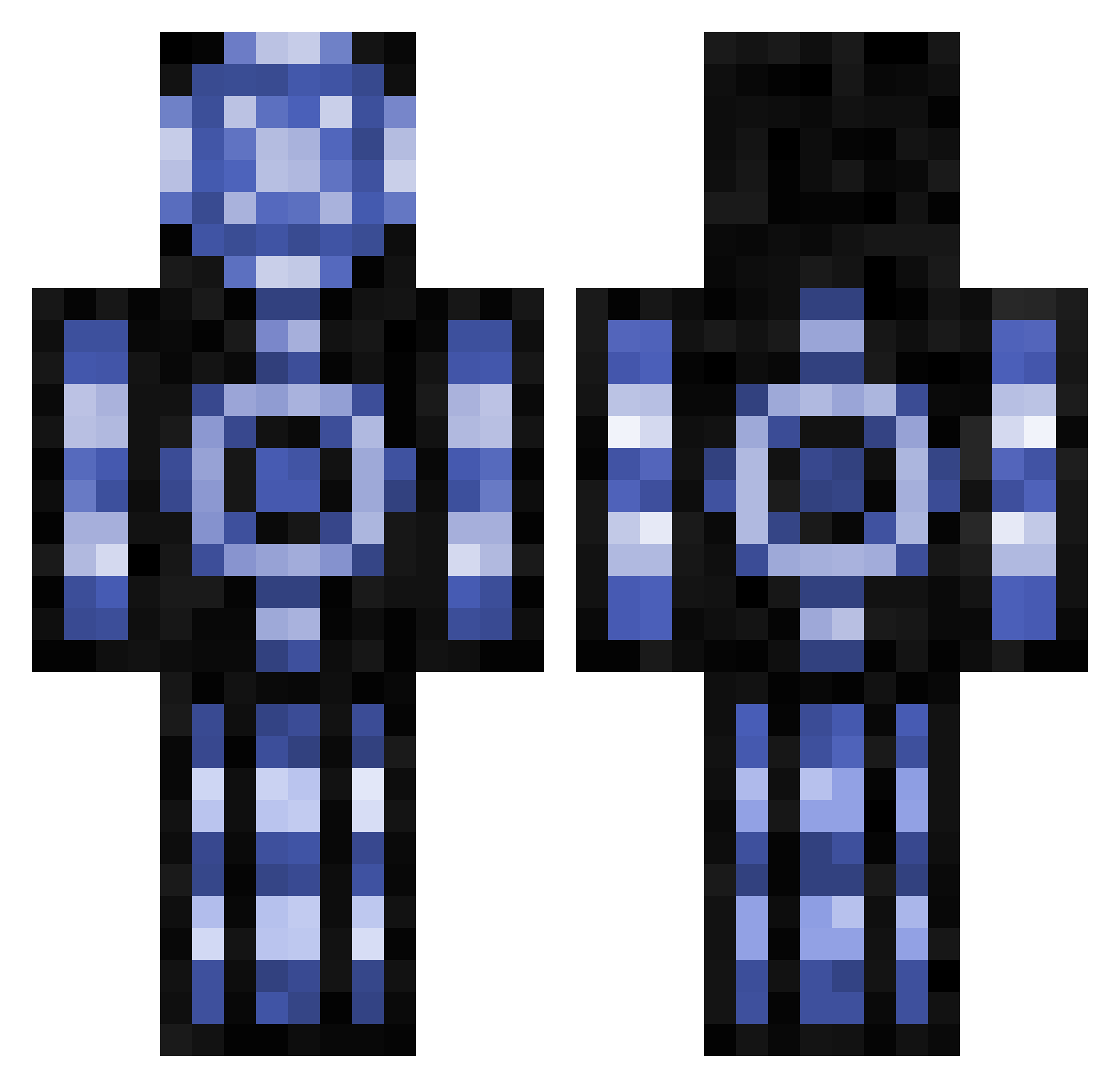 YousifXYZ Minecraft skin, front and back view
