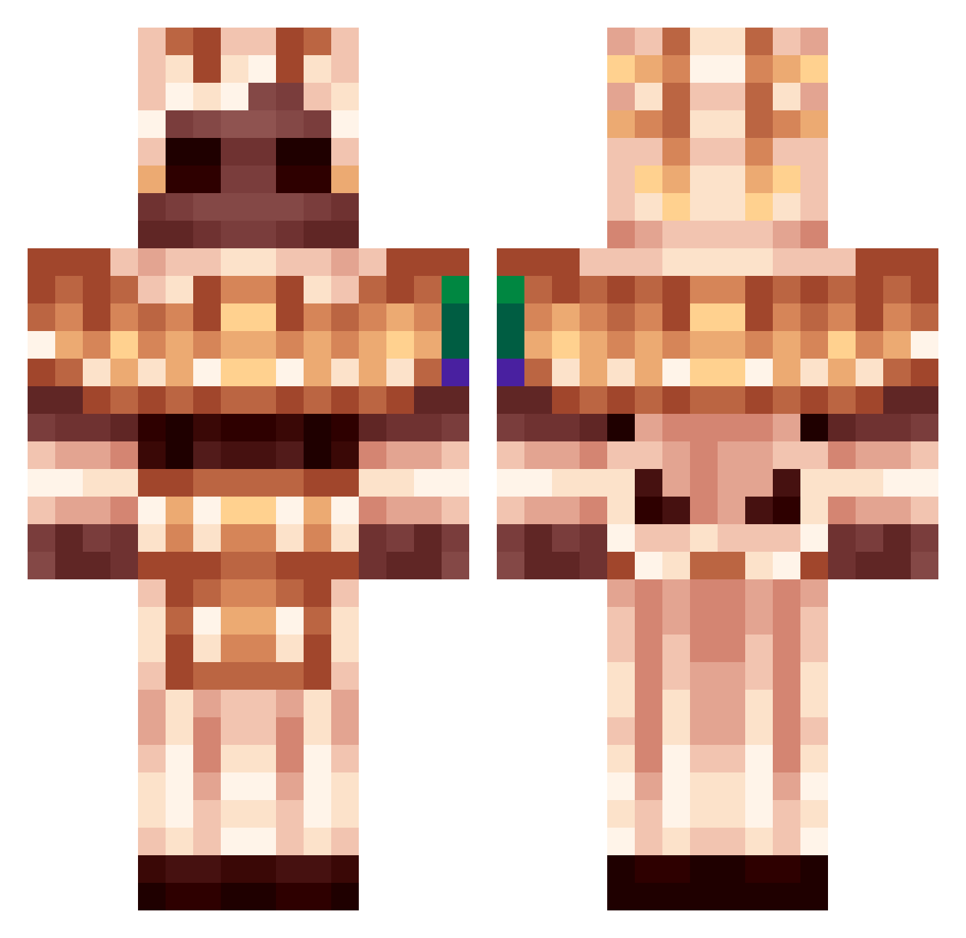 kovrik337 Minecraft skin, front and back view