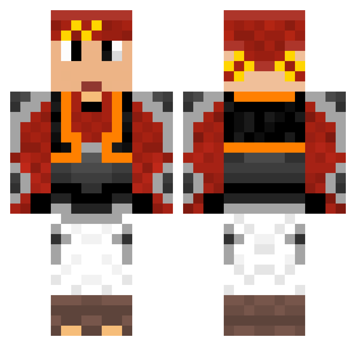 Hank_Th_Tank Minecraft skin, front and back view