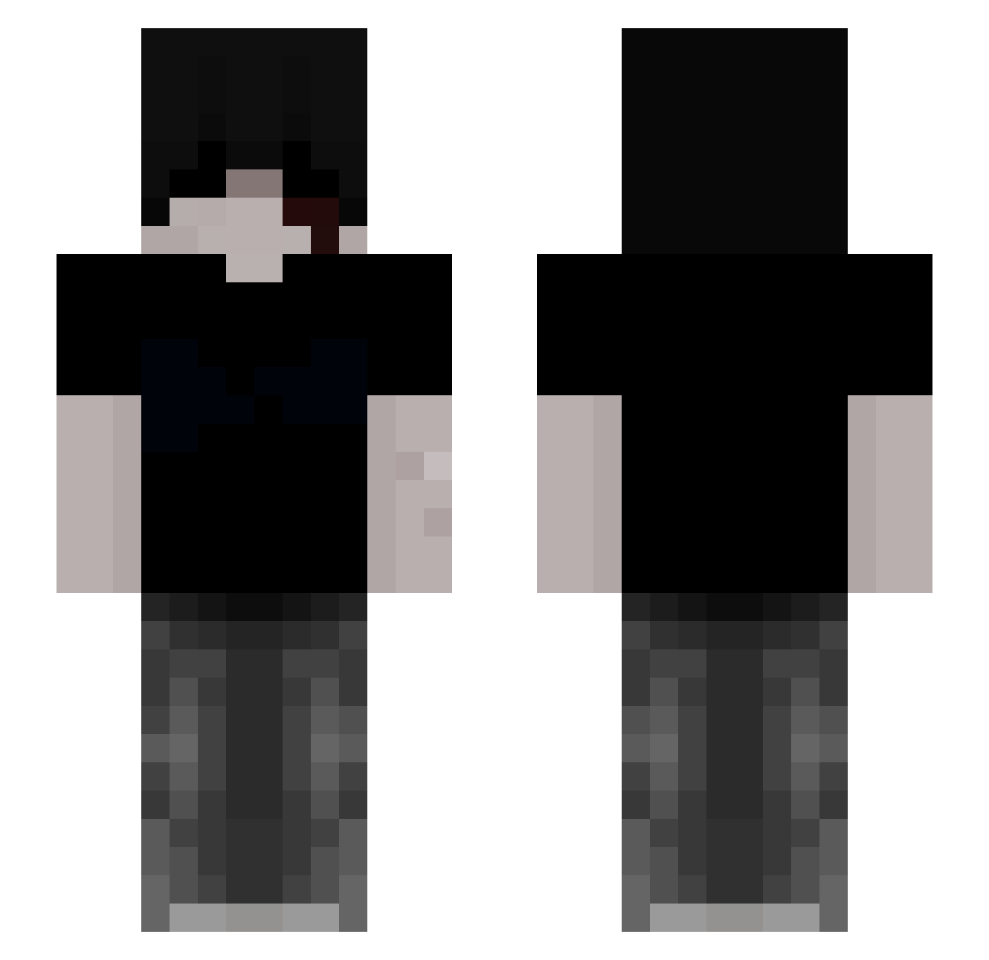 zAlexssj Minecraft skin, front and back view