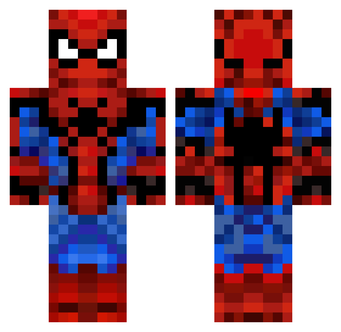 Akeyu6511 Minecraft skin, front and back view