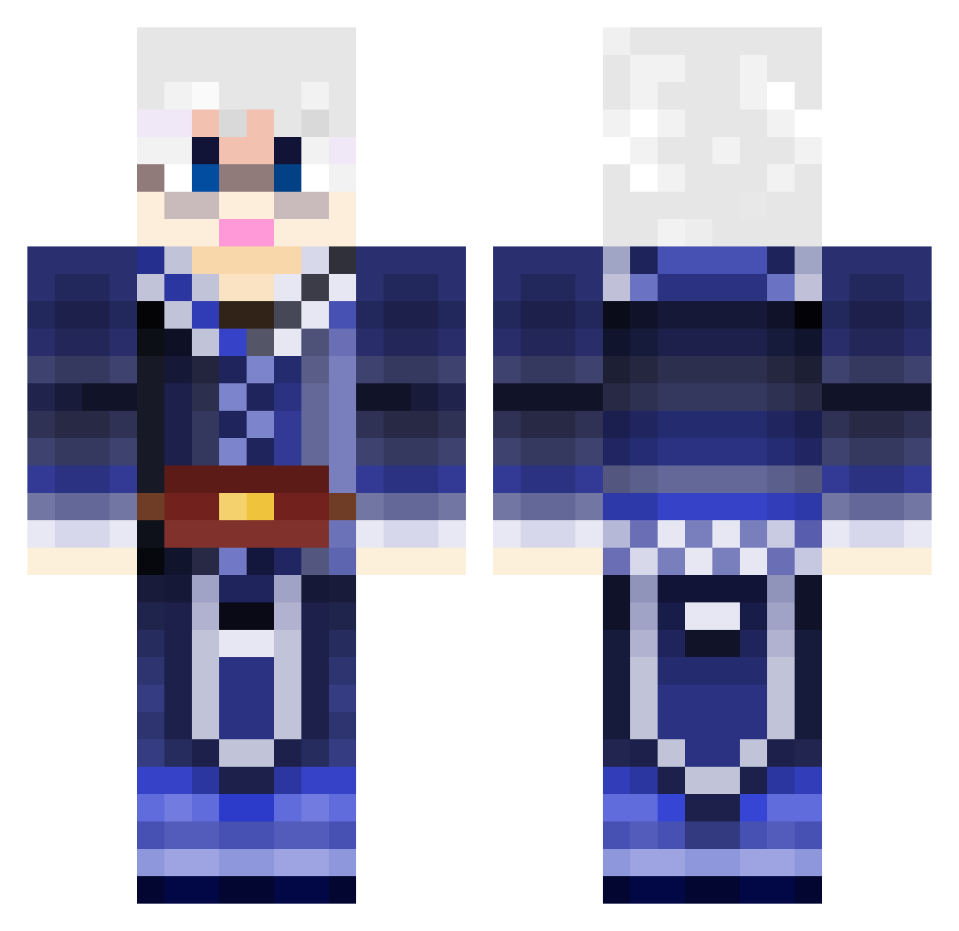 senjinlzz Minecraft skin, front and back view