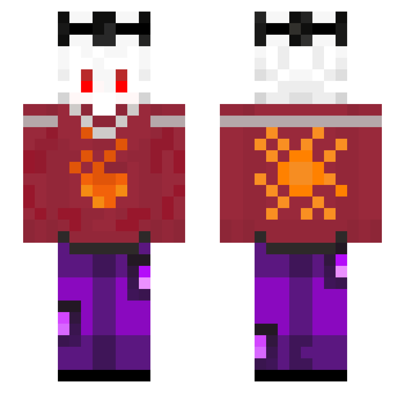 Water_Droplet_ Minecraft skin, front and back view