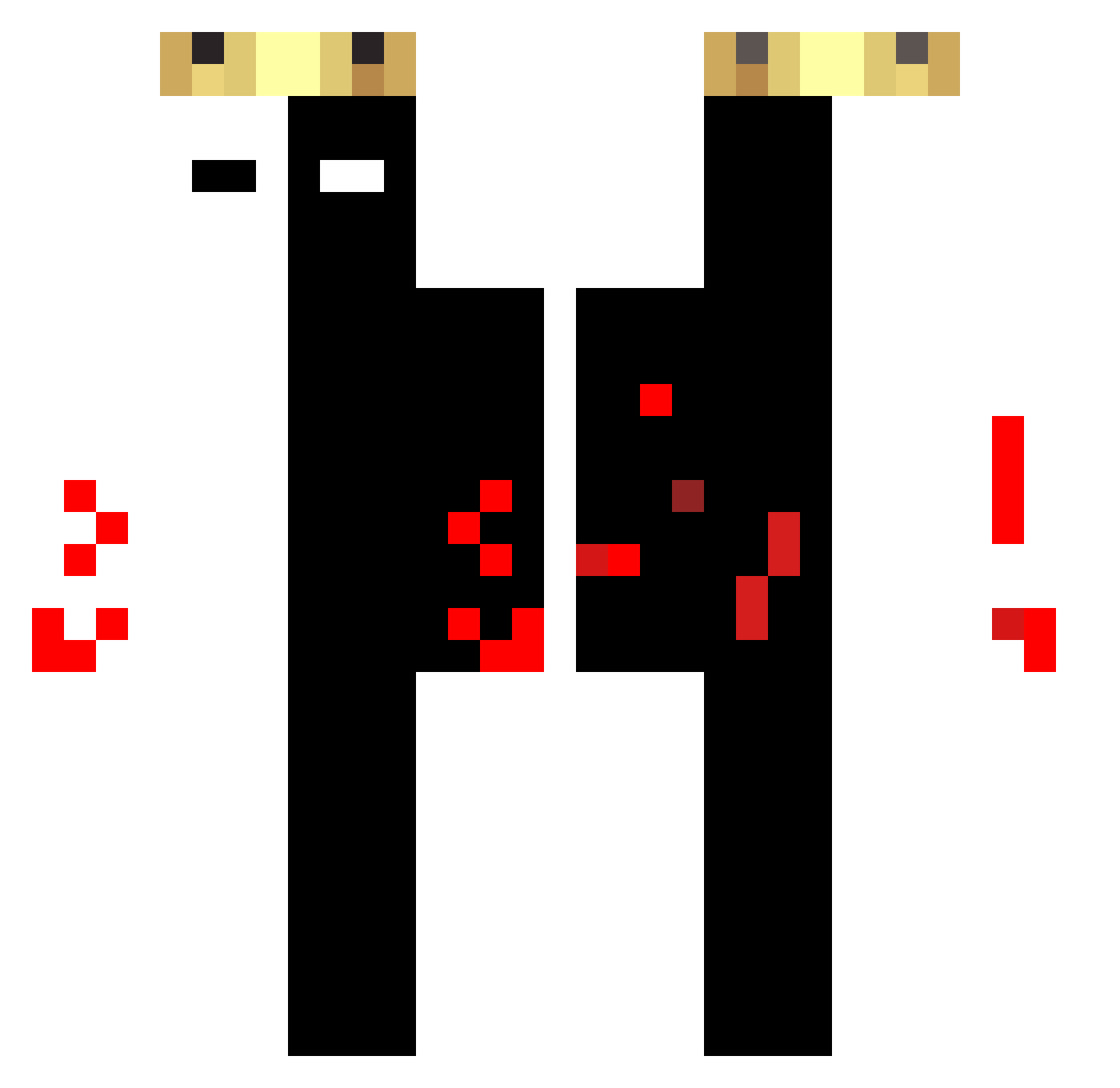 Entity0010010 Minecraft skin, front and back view