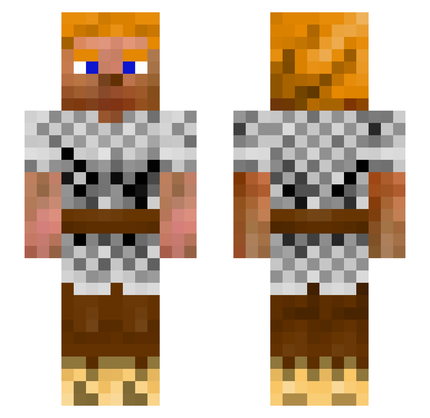 Chartophylacium Minecraft skin, front and back view