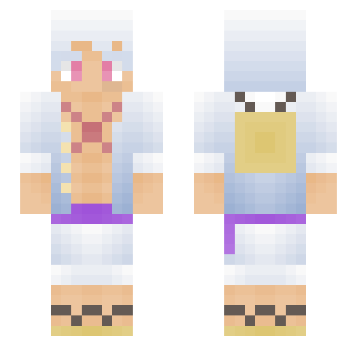zEnfye Minecraft skin, front and back view