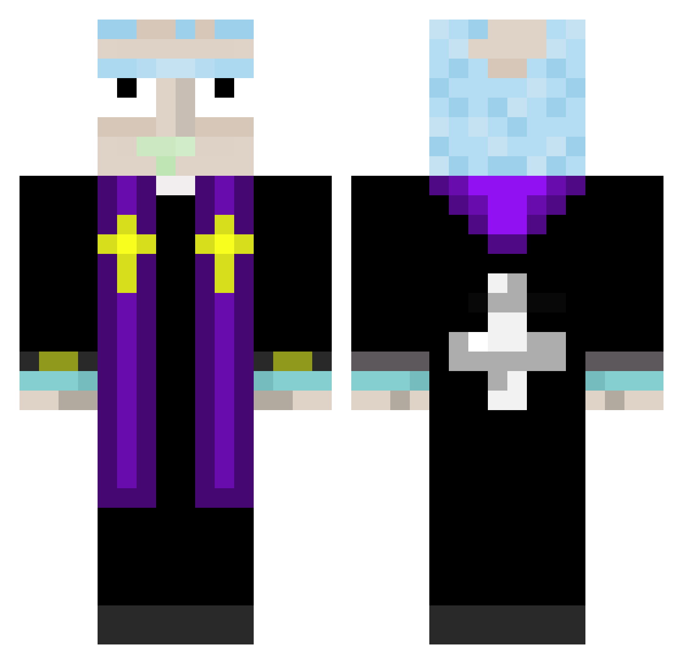 Jetski4 Minecraft skin, front and back view