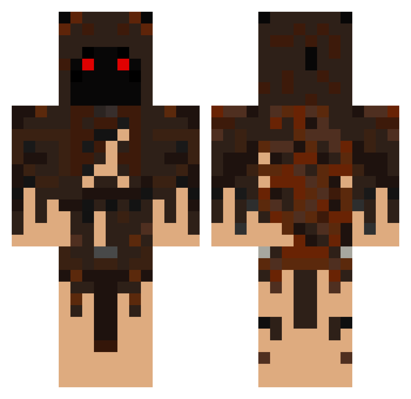 reh Minecraft skin, front and back view