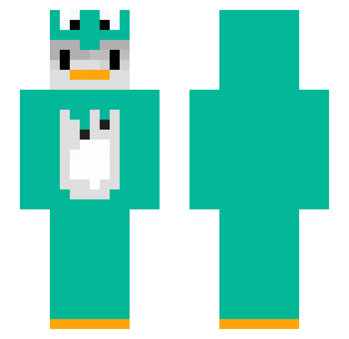 Raizou05 Minecraft skin, front and back view