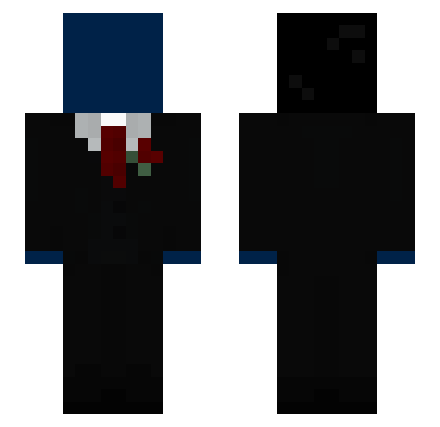v4nilia Minecraft skin, front and back view