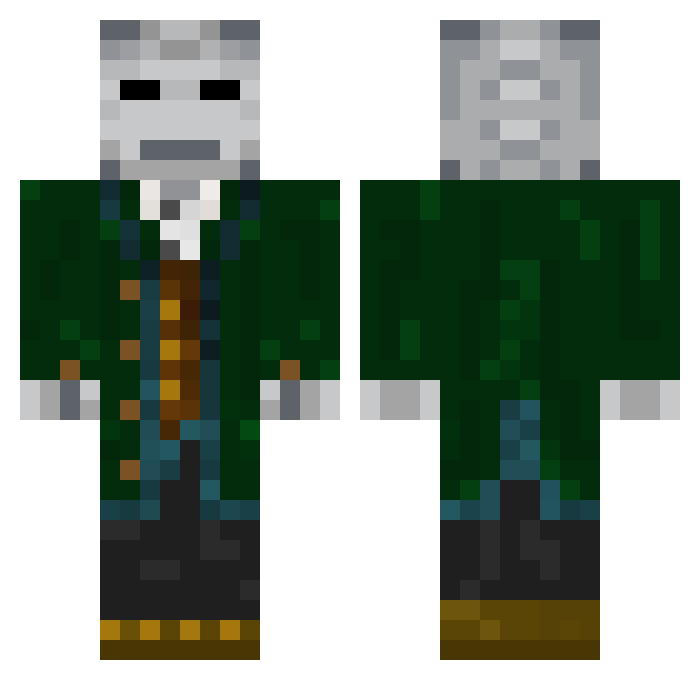Freak2019 Minecraft skin, front and back view