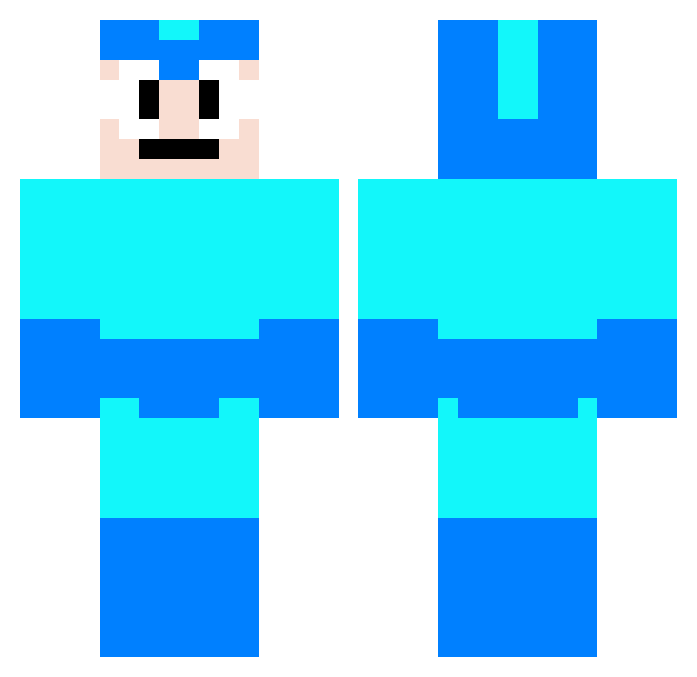 Osmotic Minecraft skin, front and back view