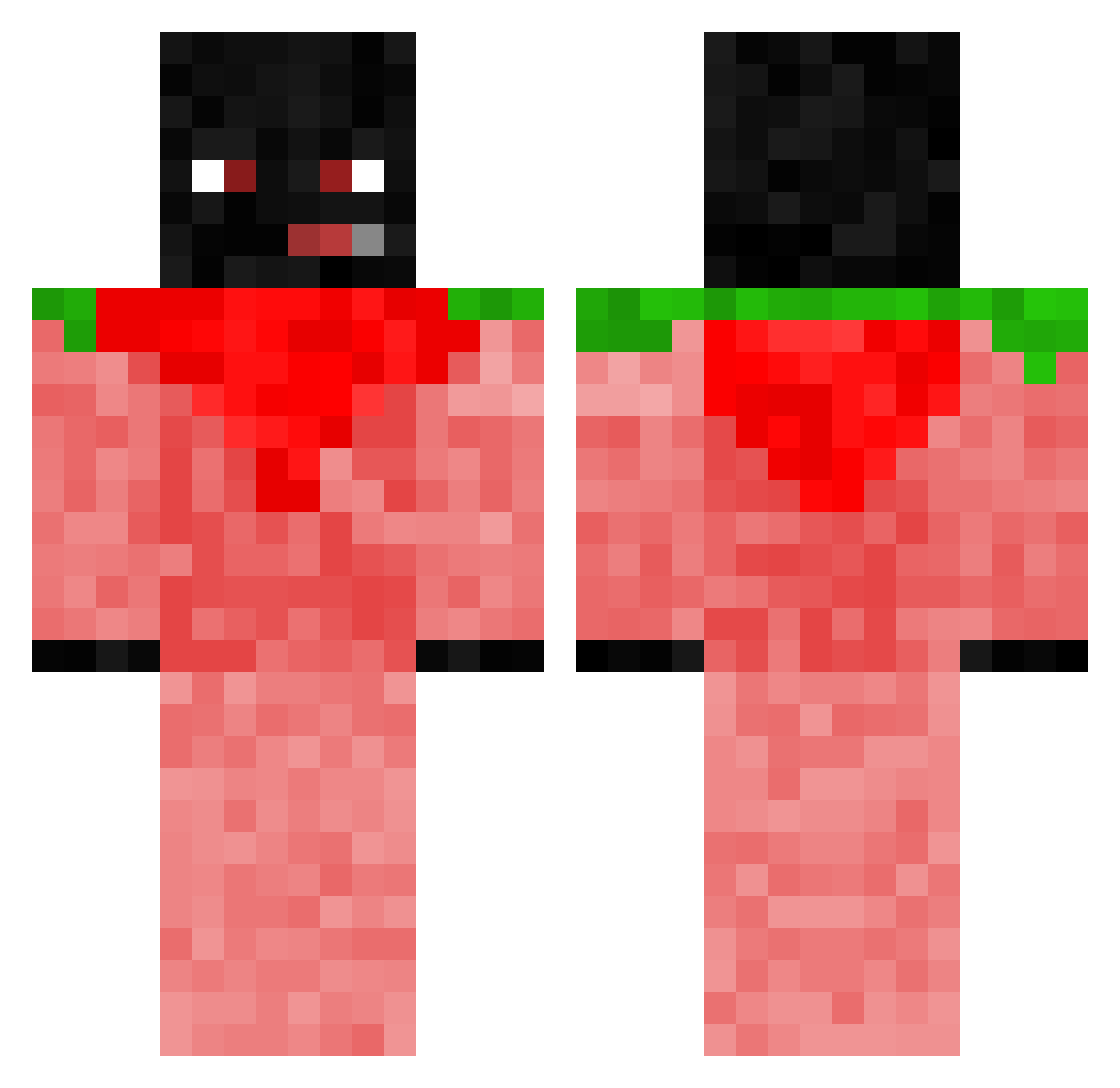 oki90 Minecraft skin, front and back view