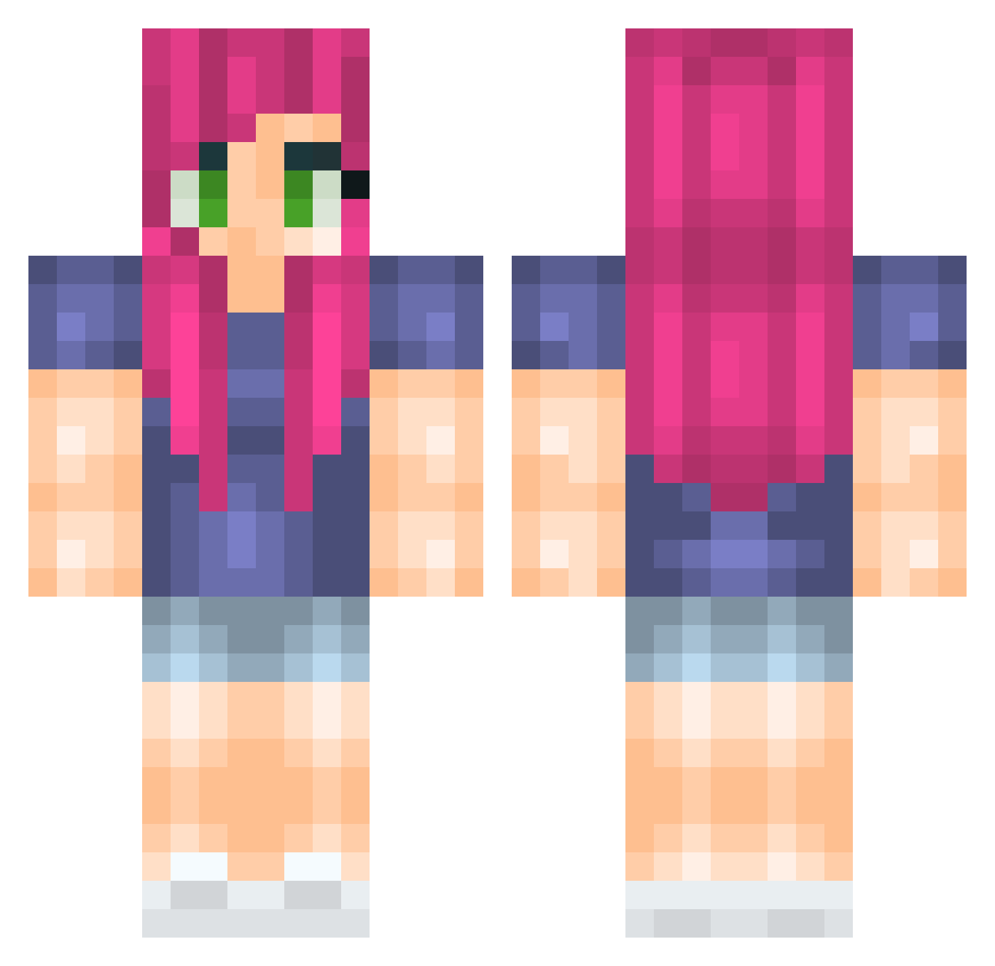 Synamatic_ Minecraft skin, front and back view