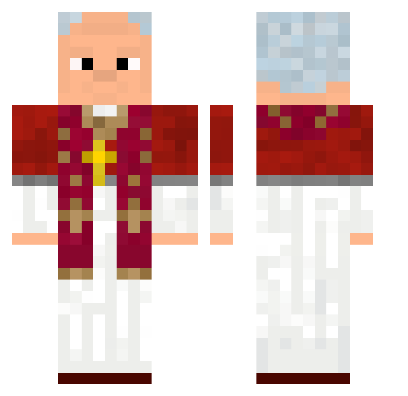 Epstain_10 Minecraft skin, front and back view