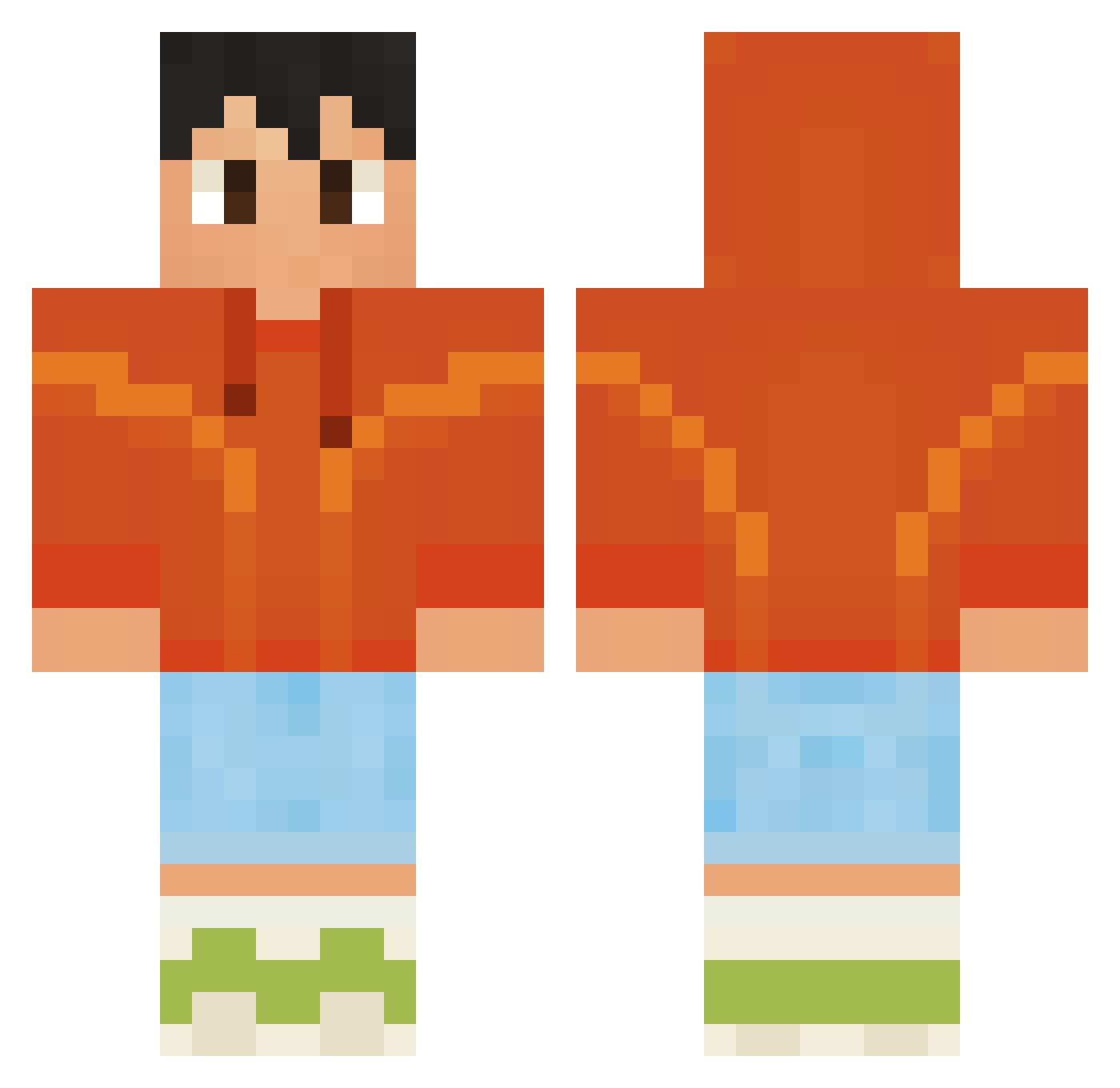 trepex10 Minecraft skin, front and back view