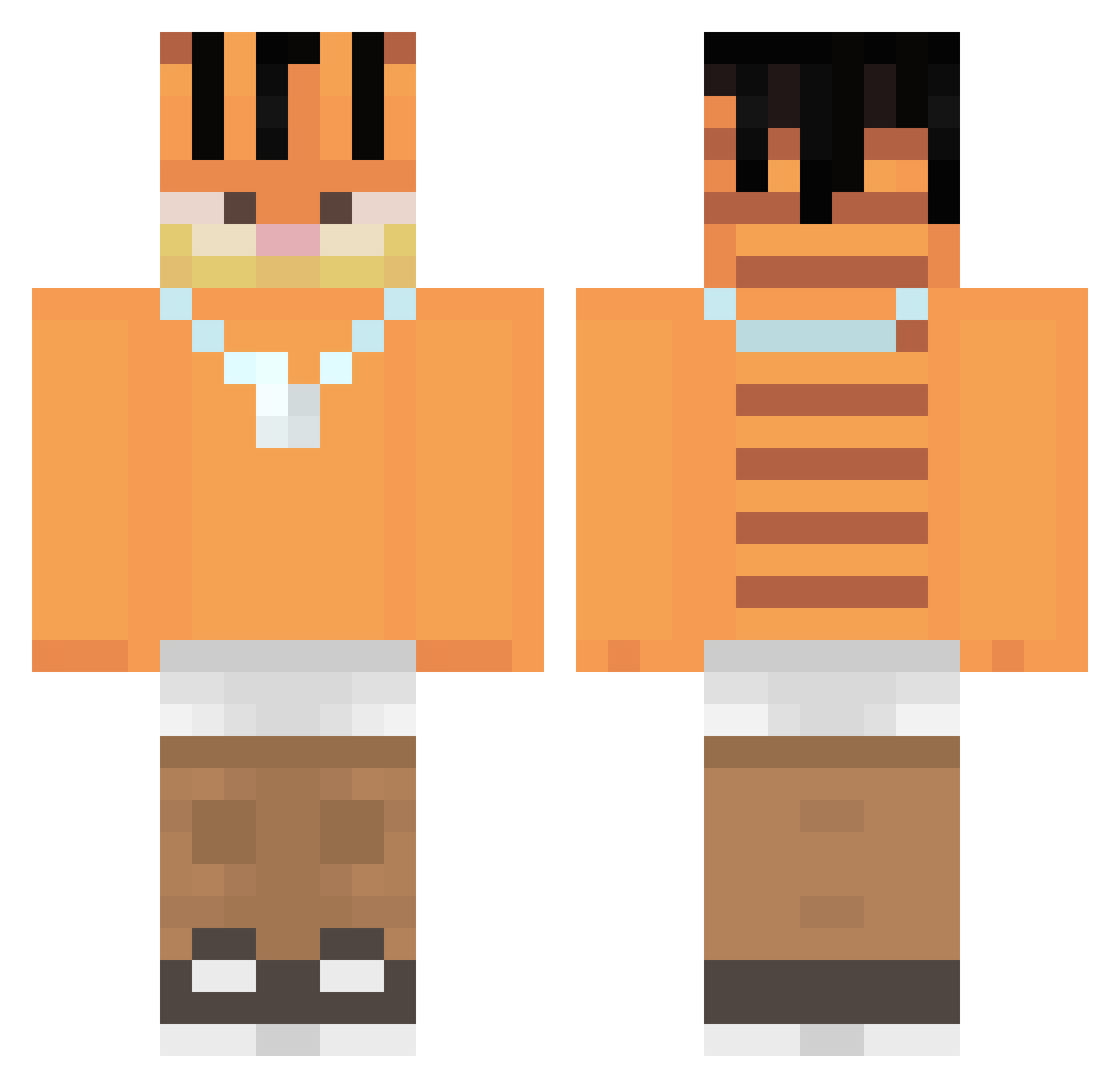 tanfry26 Minecraft skin, front and back view