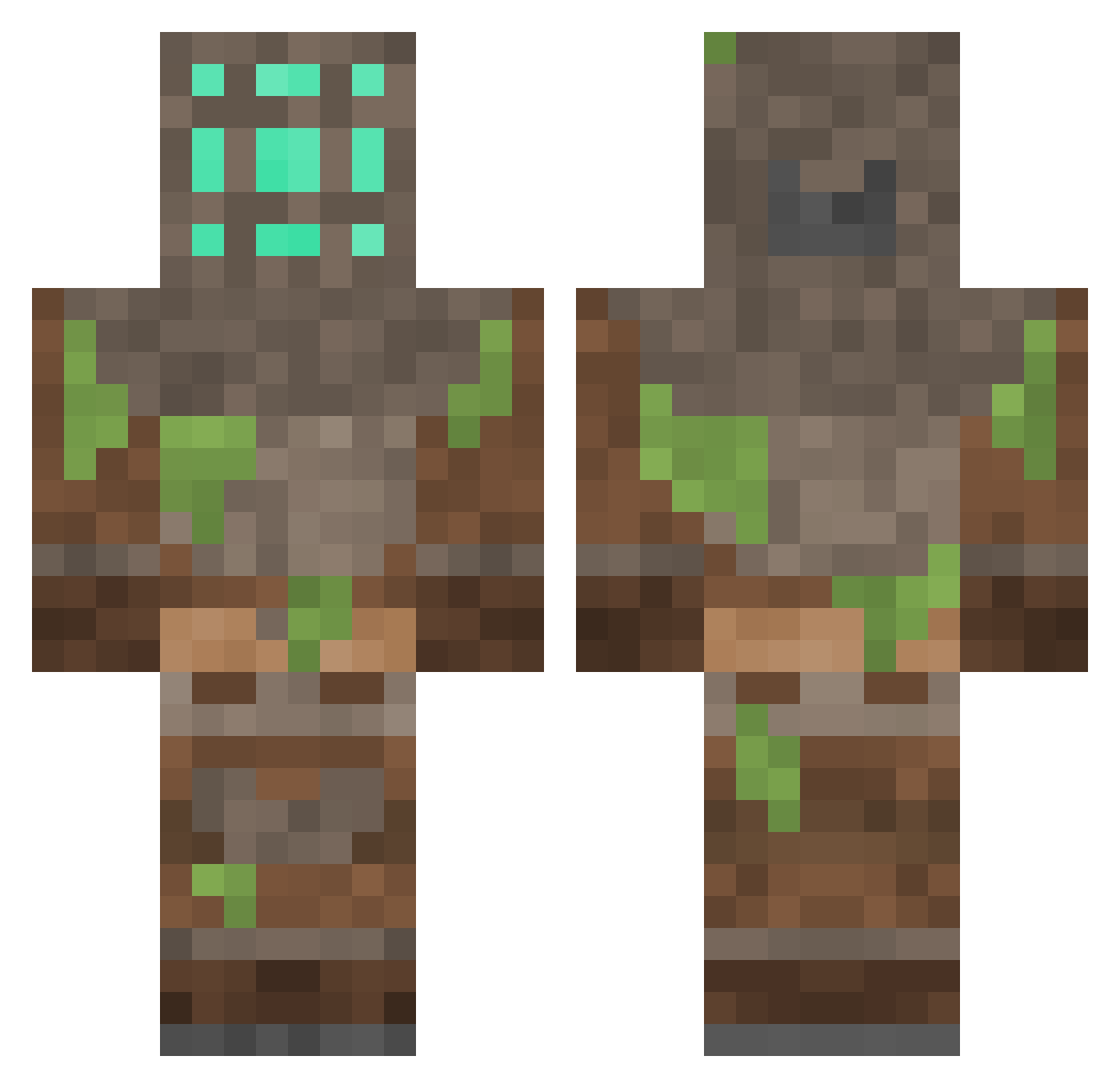 NOBYHAR123 Minecraft skin, front and back view