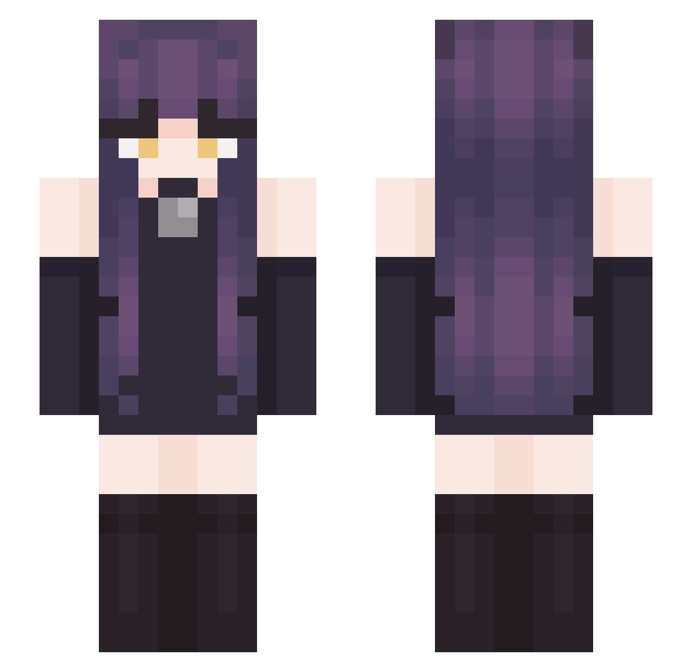 Races Minecraft skin, front and back view