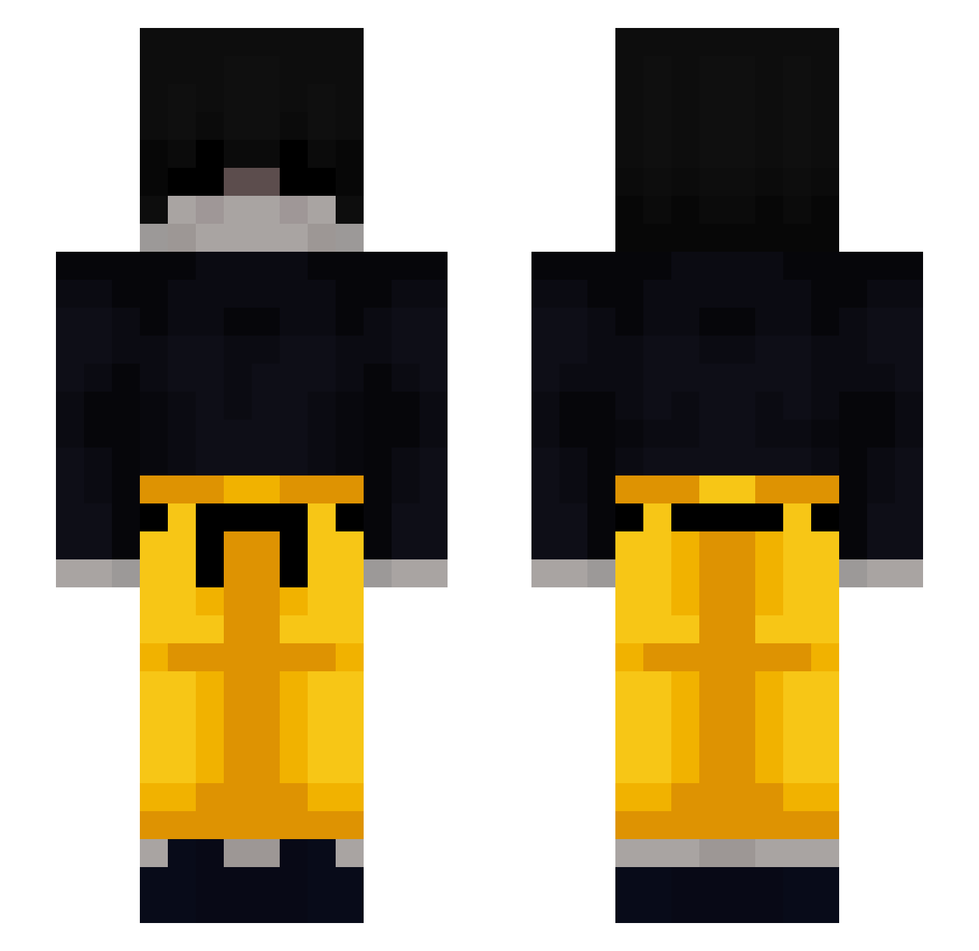 ryne1x Minecraft skin, front and back view